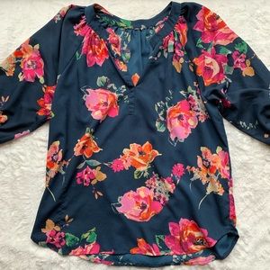 V-Cut Floral Southern Style Shirt